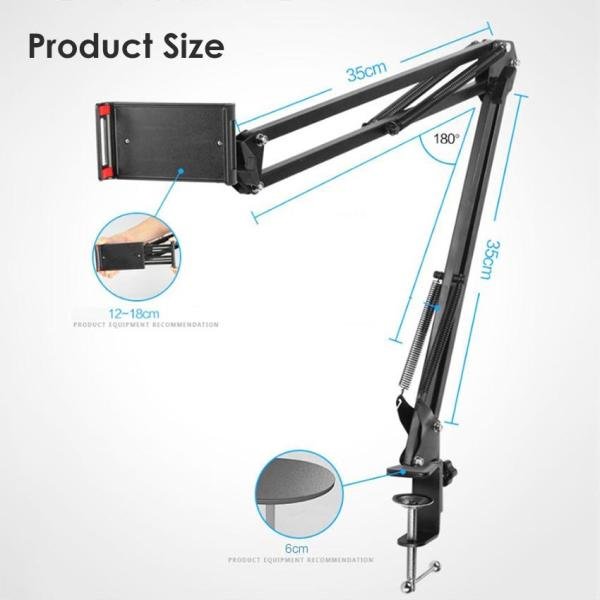 Overhead Video Stand Phone Holder Mount Table Top ChromLives for Streaming Phone Baking Crafting