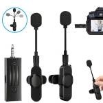 K35D Wireless Lavalier Microphone with Mic & Noise Reduction