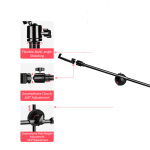 Monopod Mount Bracket Stand With Mobile Phone Holder & Storage Bag