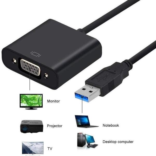 USB 3.0 to VGA Adapter, USB to VGA Video Adapter Converter