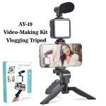 AY-49 Video Making Tripod Kit with Mic Combo