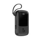 Baseus (PPQD-B01) Q pow 3A 15W 10000 mAh Digital Display Power Bank with Built-in Lightning Cable