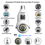 Champion PTZ Bulb Dual Lens New IP Camera