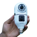 Double Lens PTZ Bulb Wi-Fi IP Camera