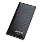 Jeep Black Long Artificial Leather Wallet for Men