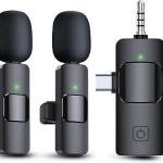 K15 3 in 1 Wireless Lavalier Microphone for Iphone-Android-Tablet
