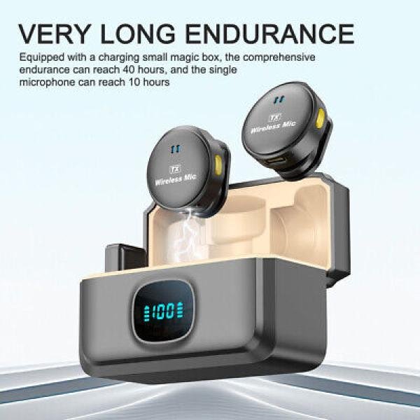 Q8 Collar Clip Button Wireless Microphone