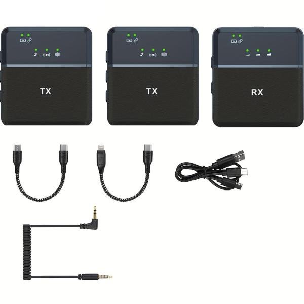 SX9 Dual Wireless Microphone For Type C and 3.5 Interface
