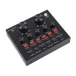 V8 Audio Mixer External USB Sound Card Black